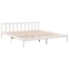 vidaXL Cama extra longa sem colch&atilde;o 180x220 cm pinho maci&ccedil;o branco
