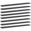 vidaXL Prateleiras para estante 8 pcs 80x10x1,5cm contraplacado cinza