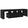 vidaXL Gabinete para TV 3 pcs Carvalho Preto 290 x 36,5 x 40 cm