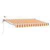 vidaXL Toldo Retr&aacute;til El&eacute;trico Amarelo, Laranja e Branco 3,5 x 2,5 m