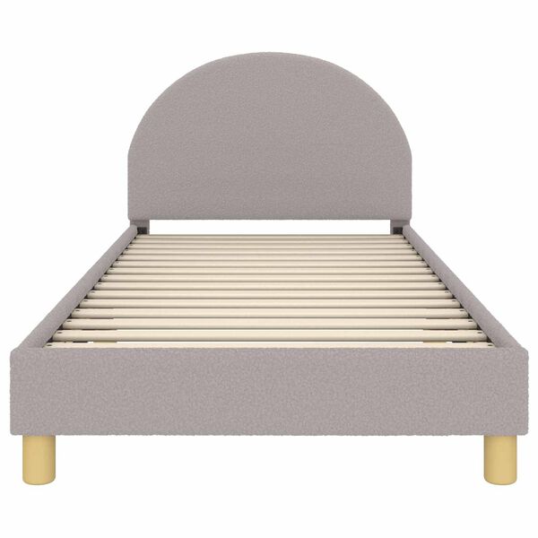 vidaXL Estrutura de Cama Infantil com Cabeceira Cinzento-claro