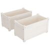 vidaXL Vasos/floreiras jardim 2 pcs 60x31x31 cm pinho maciço branco