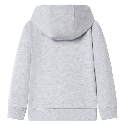 Sweatshirt para criança com capuz e fecho cinzento 92