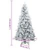 vidaXL &Aacute;rvore de Natal Articulada Artificial Branco 210 cm PE e PVC