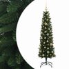 vidaXL &Aacute;rvore de Natal artificial estreita com bolas 120 cm 150 LED