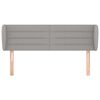 vidaXL Cabeceira de cama c/ abas tecido 147x23x78/88 cm cinzento-claro