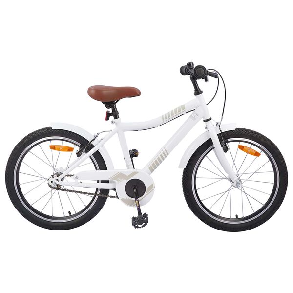 vidaXL Bicicleta Infantil 20 Polegadas para 6-11 Anos branco