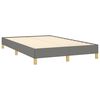 vidaXL Cama boxspring com colchão 120x190 cm tecido cinzento-escuro