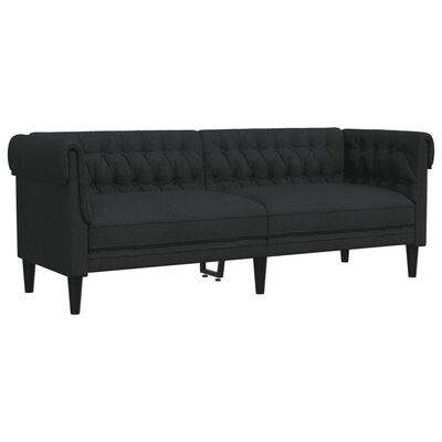 vidaXL 2 pcs conjunto de sofás tecido preto