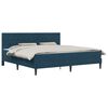 vidaXL Estrutura de cama com colch&atilde;o Azul 180 x 200 cm Veludo