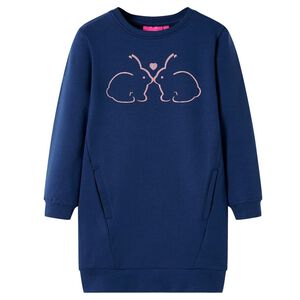 vidaXL Vestido para crian&ccedil;a azul-marinho 92