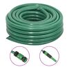 VidaXL Mangueira de jardim com conjunto de encaixe 0,75" 50m PVC verde