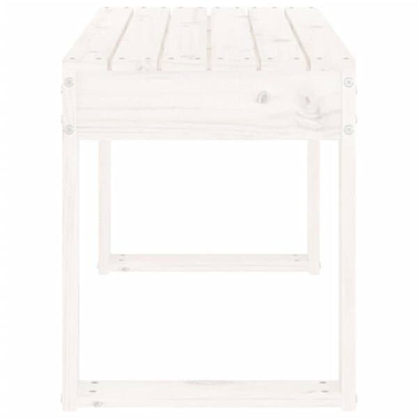 vidaXL Banco de jardim 80x38x45 cm madeira de pinho maci&ccedil;a branco