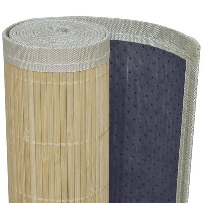 Tapete retangular bambu 120 x 180 cm natural