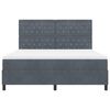 vidaXL Cama Box com colch&atilde;o Cinza Escuro 180 x 200 cm Veludo