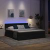 vidaXL Cama com luzes de tira LED Preto 180 x 200 cm tecido