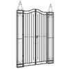 vidaXL Port&atilde;o de jardim 121x8x180 cm ferro forjado preto