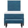 vidaXL Cama Box com colch&atilde;o Azul escuro 90 x 200 cm Veludo