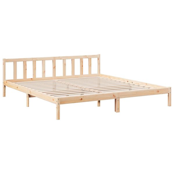 vidaXL Cama extra longa sem colch&atilde;o 180x210 cm madeira de pinho maci&ccedil;a