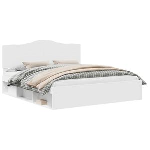 vidaXL Estrutura da Cama com cabeceira Branco 180 x 200 cm