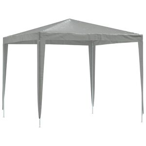 vidaXL Tenda de Festa 250 x 250 x 240 cm Cinzento-claro PE e A&ccedil;o
