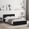 vidaXL Estrutura de cama com cabeceira 120x190 cm preto