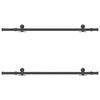 vidaXL Kit de ferragens para porta deslizante 152,5 cm aço preto