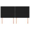 vidaXL Cabeceira Preta 180x5x118/128 cm Tecido