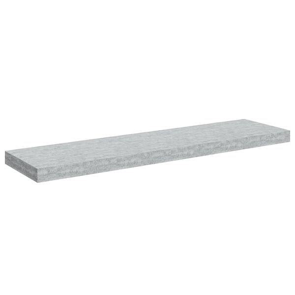 vidaXL Prateleira de parede suspensa 90x23,5x3,8 cm MDF cinza cimento