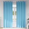 vidaXL Cortinas Blackout com Argolas 2 pcs Azul Claro 260 x 140 cm