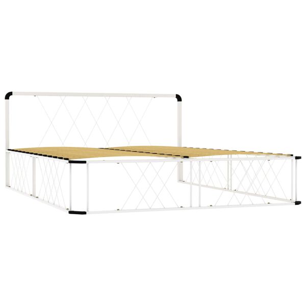 vidaXL Estrutura de cama 160x200 cm metal branco