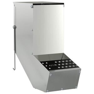 vidaXL Comedouro para Coelhos Prateado 12,5 x 26 x 28,5 cm