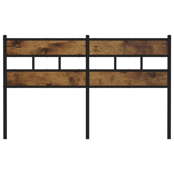 vidaXL Cabeceira de substitui&ccedil;&atilde;o 150cm derivados madeira/ferro carvalho fumado