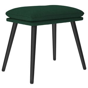 vidaXL Apoio de p&eacute;s 45x29,5x35 cm tecido verde-escuro