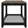 vidaXL Mesa de centro 90x45x45 cm MDF e ferro cinzento e preto