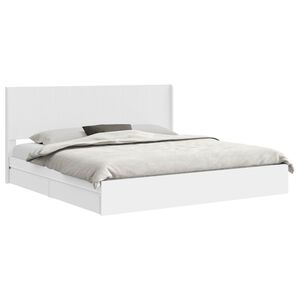 vidaXL Estrutura de Cama com Armazenamento e Cabeceira Branco