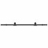 vidaXL Kit de ferragens para porta deslizante 183 cm a&ccedil;o preto