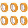vidaXL Fitas de M&aacute;scara para Pintores 6 unid. Amarelo 30mm x 50m Papel