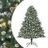 vidaXL &Aacute;rvore de Natal Artificial Verde 210 cm PVC, Pl&aacute;stico e A&ccedil;o