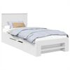 vidaXL Estrutura da Cama Branco 90 x 200 cm Madeira processada