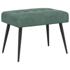 vidaXL Banco com bot&otilde;es estofados Verde do Mar 60 x 40 x 45 cm Veludo