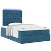 vidaXL Estrutura cama otomana colch&otilde;es 120x200cm veludo azul escuro