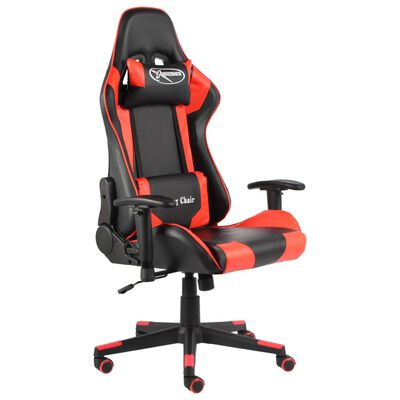 vidaXL Cadeira de gaming giratória PVC vermelho