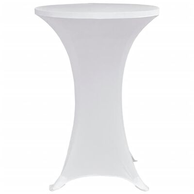 vidaXL Capa para mesa de pé elástica Ø70 cm 4 pcs branco