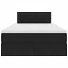 vidaXL Cama com Armazenamento com colch&atilde;o Preto 120 x 190 cm Veludo