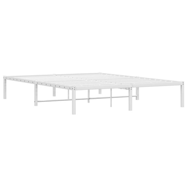 vidaXL Estrutura de cama 150x200 cm metal branco