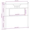 vidaXL Cabeceira de substitui&ccedil;&atilde;o 90cm derivados de madeira/a&ccedil;o carvalho sonoma