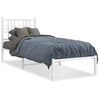 vidaXL Estrutura de cama sem colch&atilde;o com cabeceira 75x190 cm branco