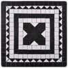 vidaXL Mesa bistrô em mosaico 60 cm cerâmica preto e branco