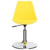 vidaXL Cadeiras de jantar girat&oacute;rias 2 pcs couro artificial amarelo